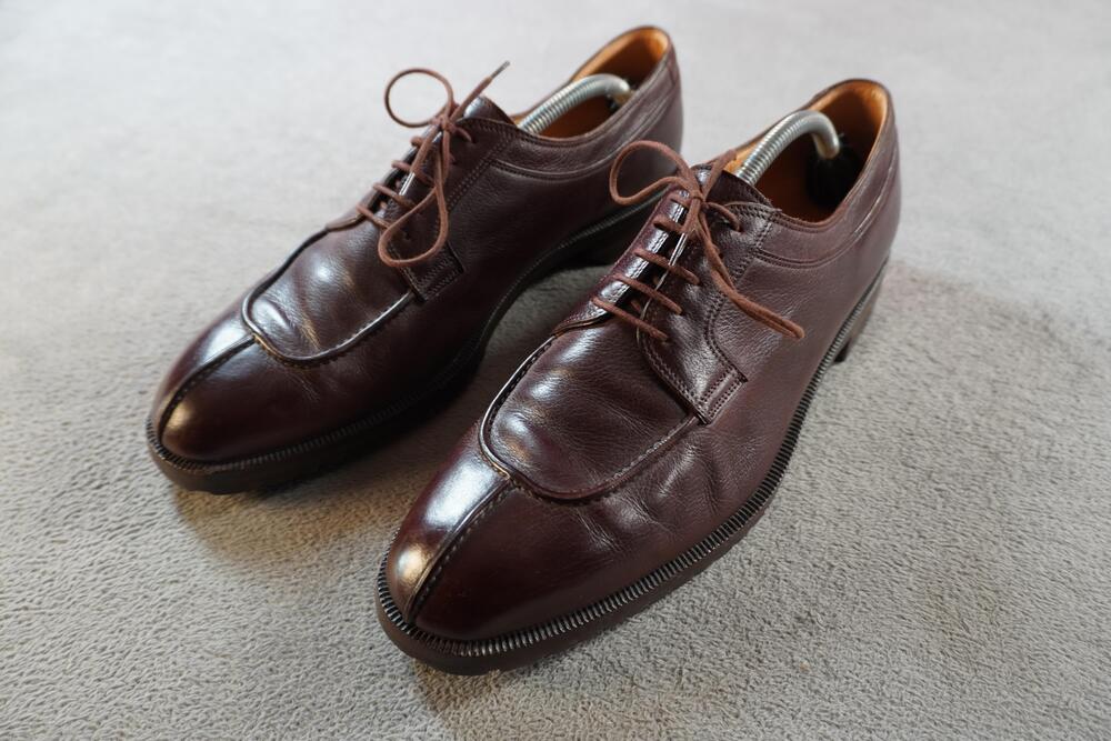 Gravati Wilkes Bashford Shoes Mens 12 Brown Leather Derby Dress Lug Sole Italy